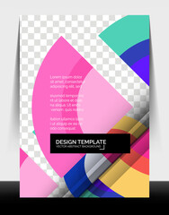 Fototapeta premium Circle design a4 flyer print template, annual report design