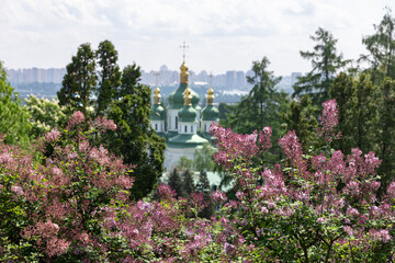 Fototapeta na wymiar Vydubychi Monastery in Kyiv