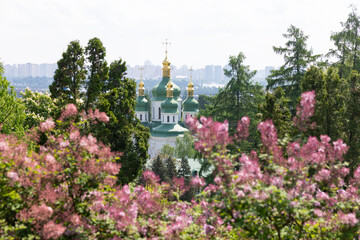 Fototapeta na wymiar Vydubychi Monastery in Kyiv