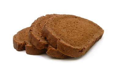 Sliced bread on a white background