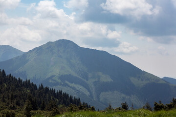 Obraz premium View of mount Varful Farcau. Carpathians, Marmarosh Mountains, Romania