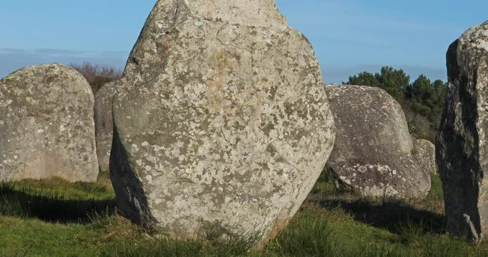 The stone alignments,Carnac, Morbihan, Brittany, France