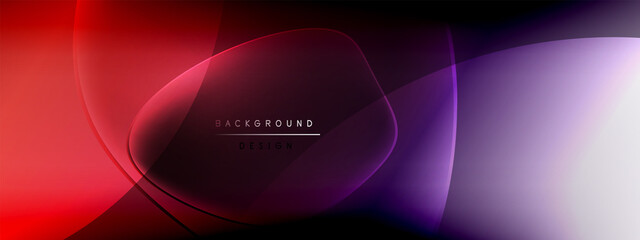 Vector abstract background - liquid bubble shapes on fluid gradient with shadows and light effects. Shiny design template for text