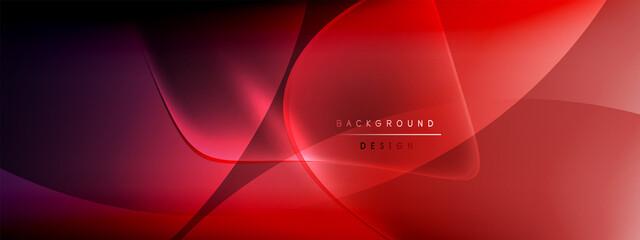 Vector abstract background - liquid bubble shapes on fluid gradient with shadows and light effects. Shiny design template for text