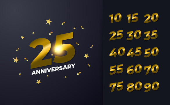 Happy 25th Anniversary Background Template