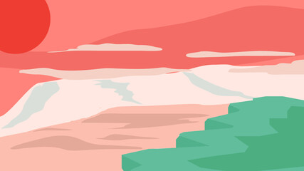 vector illustration of a mountain landscape