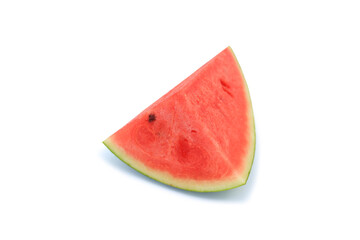 Sliced watermelon isolated on white background. Tropical fruit in thailand