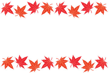 紅葉のフレーム　長方形