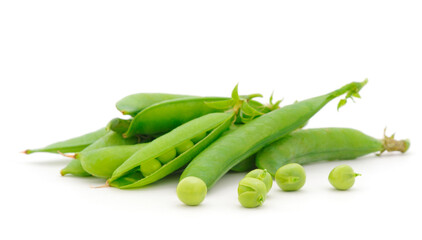 Fresh green peas.