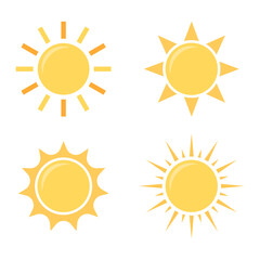 Vector set of sun icons