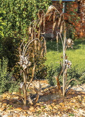 Shod fountain imitating flowers and buds