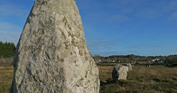 The stone alignments,Carnac, Morbihan, Brittany, France