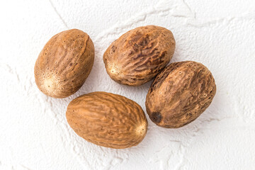 ナツメグ　スパイス　popular spice for meat, nutmeg fruit
