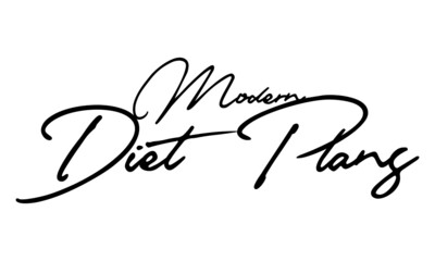 Modern Diet Plans Handwritten Font Typography Text Food Quote
on White Background
