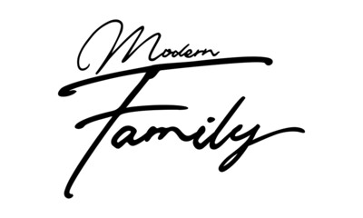 Modern Family Handwritten Font Typography Text Family Quote
on White Background