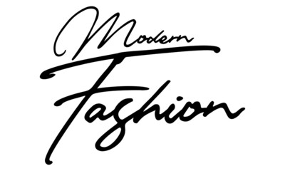 Modern Fashion Handwritten Font Calligraphy Black Color Text 
on White Background