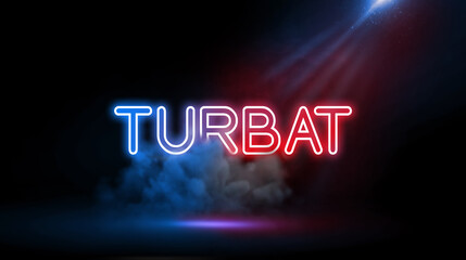 Obraz premium Turbat is a city in southern Balochistan, Pakistan. Studio room with Neon lights.