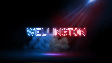 Wallington is a town, in the London Borough of Sutton, in South London, England. Studio Room with Neon lights.