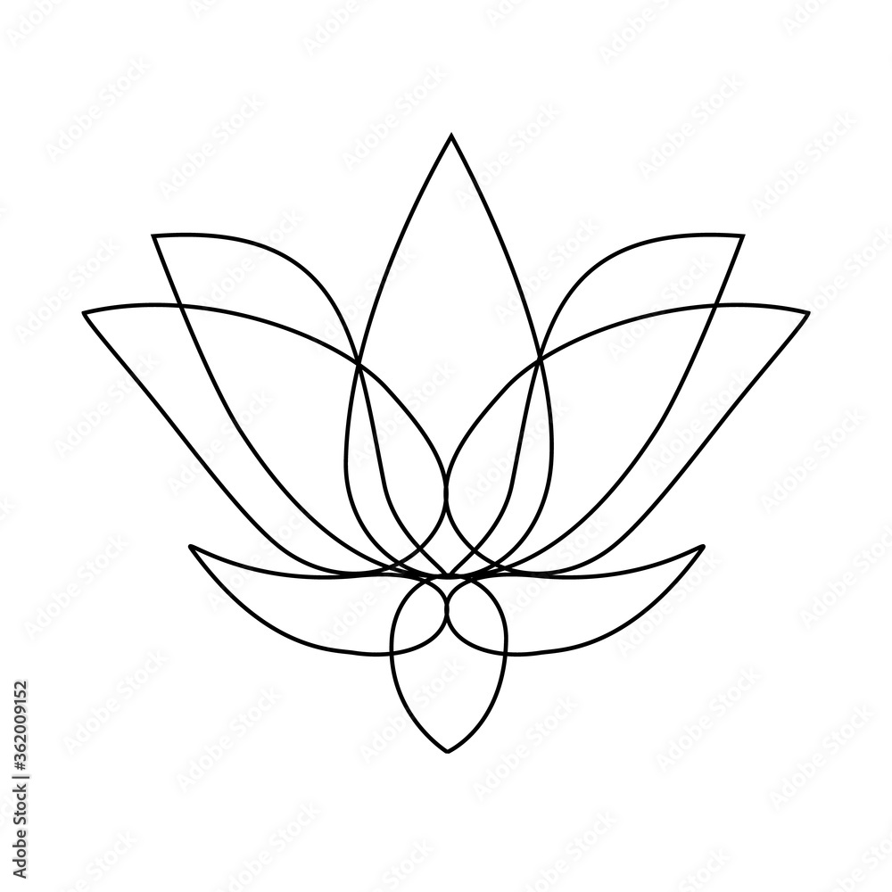 Wall mural stylized lotus. lotus flower for a logo