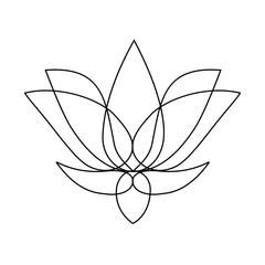 Stylized lotus. Lotus flower for a logo