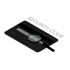 Back side of the credit card with CVV security code