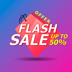 Flash sale special offer banner.