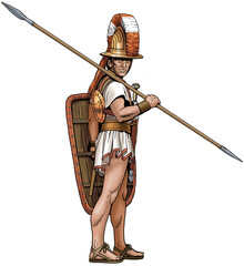 Fototapeta premium Italic warrior of the 4th century BC