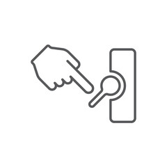 Switch off after use vector icon symbol energy saving isolated on white background