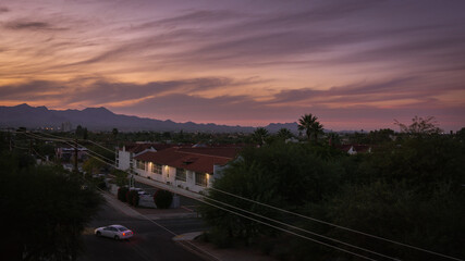 Coucher de soleil à Tucson