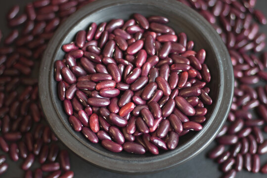 Rājma or Razma is a popular vegetarian dish, originating from the Indian subcontinent, consisting of red kidney beans in a thick gravy