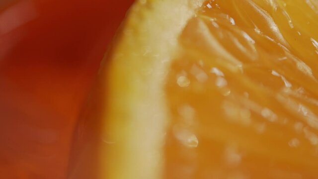 Slow focus pull on orange