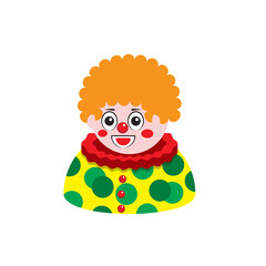 clown artist icon on a white isolated background. Vector image