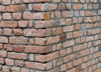 Closeup image of old bricks wall background