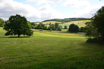 Open fields and countryside of England