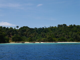 Tropical forests and white sand beach in Thailand