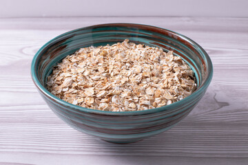 morning cereal granola in a bowl. close up