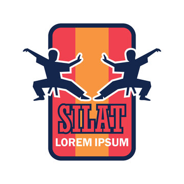 silat martial logo with text space for your slogan tag line, vector illustration
