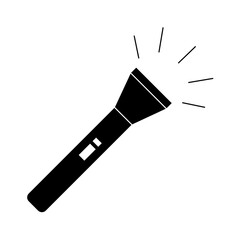 Flat design of Flashlight icon simple waork tool