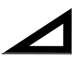 Ruler tool flat icon vector illustration