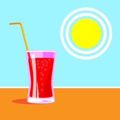 Vector illustration of summer drink