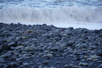 Black beach, Sao Vicente, Madeira. October 2019