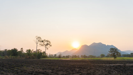 Phuphaman mountain landscape view of Khon Kaen Thailand