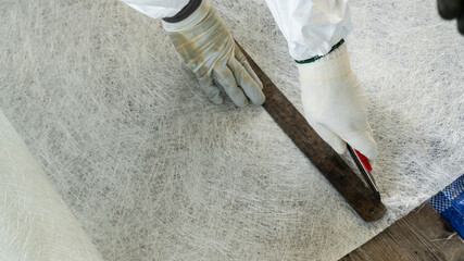 glass fiber material prepare for lining coating repair