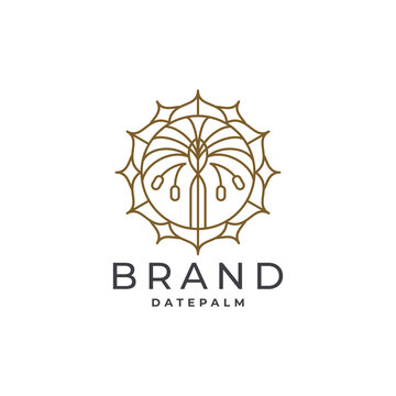 luxury date palm brand premium logo design