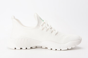 Stylish sneakers on a white background