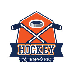 hockey logo with text space for your slogan tag line, vector illustration