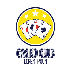 poker casino logo with text space for your slogan tag line, vector illustration