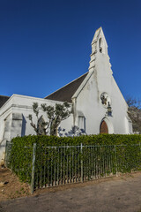 The neo-Gothic Stellenbosch St Mary on the Braak Church, completed in 1852, sits at the north end...