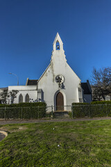 The neo-Gothic Stellenbosch St Mary on the Braak Church, completed in 1852, sits at the north end...