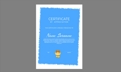 Eye catching appreciation certificate template